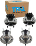 TRQ Front and Rear Wheel Bearing and Hub Assembly Set 4 Piece Compatible with 08-12 Chevrolet Malibu 09-10 Cobalt SS 08-10 HHR 2009 Panel 05-07 Pontiac G6 with 4 Wheel ABS Brakes 08-10