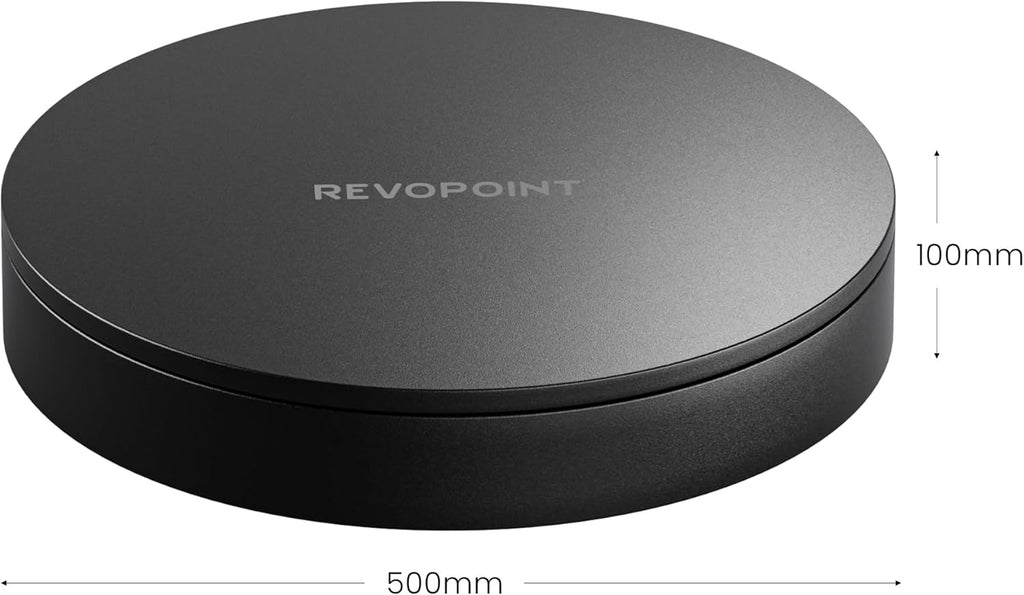 Revopoint Large Electric Turntable for Human Body and Big Objects 3D Scanning, Supports up to 200kg Load, Faster Scanning with Large Rotating Platform, Adjustable Speeds