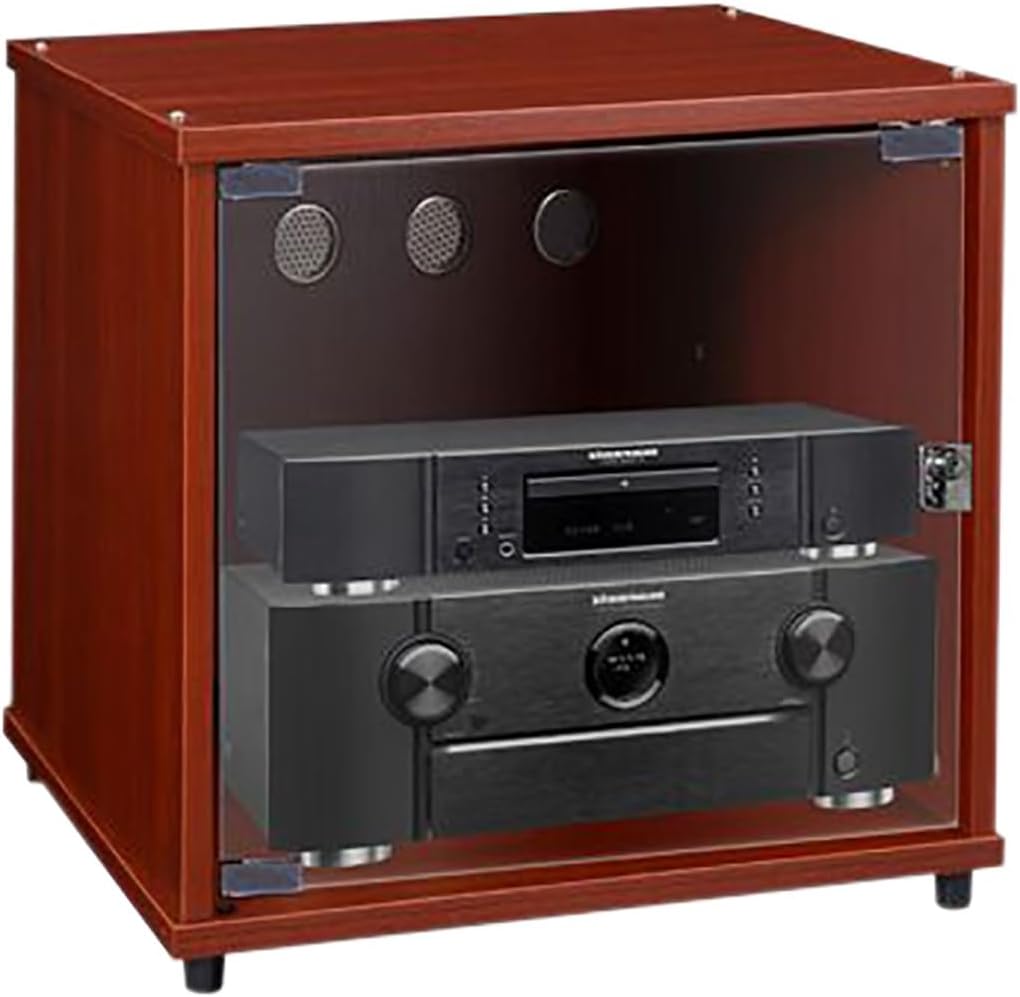 Wooden Media Cabinet & Vinyl Record Stand, Audio Rack Tower for Stereo Storage, Stylish Home Entertainment Shelf (50x55x46cm) - Perfect for Music Lovers