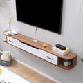 TV Table Unit for TVs, Wall Mounted TV Cabinet Floating TV Shelf Wall Shelf Entertainment Center Storage Cabinet Book Shelf Media Gaming TV Console Goods Rack Audio-visual Equipment Shelves 150cm