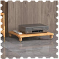 Wooden AV Cabinet 2/3/4 Tier Audio Component Rack Media Storage Stand for HiFi Audio Equipment, Open Stereo Cabinet(Wood Color,1Tier-10cm Tall)