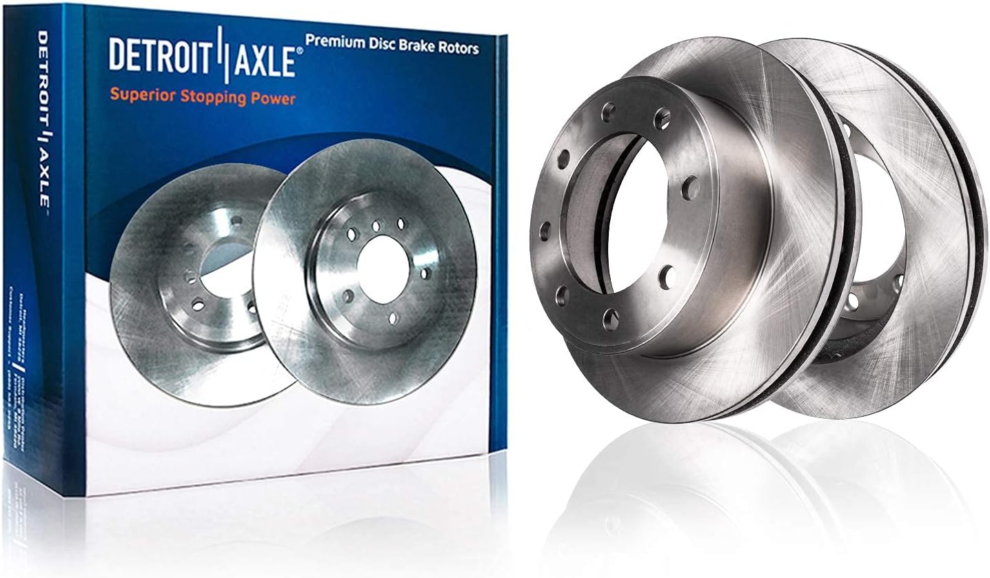 Detroit Axle - Brake Kit for 2WD 1999-2001 Ford F-250 Super Duty, 1999-2002 F-350 Super Duty Replacement Disc Brakes Rotors Ceramic Brake Pads Front and Rear