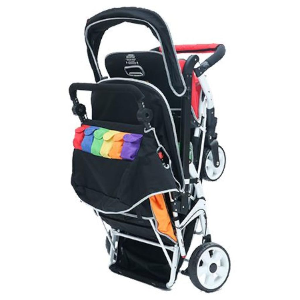 Familidoo H6E 6 seat Baby Stroller- Double Canopy - Daycare Strollers with 5 Point Safety Harness - Backseat footrest Extension for 0 to 36 Months