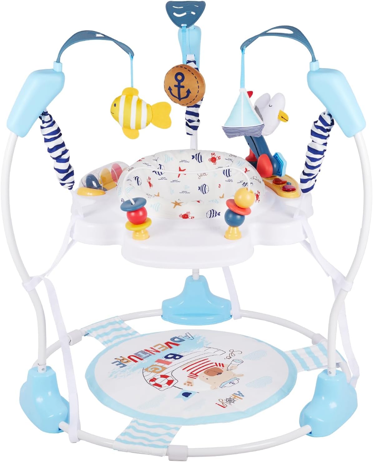 Baby Activity Center, 3-in-1 Baby Jumper, Infant Activity Center with 360° Rotating Seat, Music, Lights, 3 Adjustable Heights, Infant Activity Jumper for 6+ Months JP2401