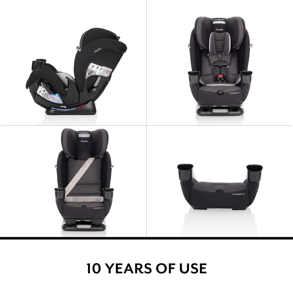 Evenflo All4Stages Slim 4-in-1 Convertible Car Seat (Sanibel Pink)