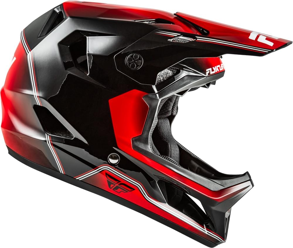 Fly Racing Rayce Full-Face Mountain Bike/BMX Helmet – ASTM F1952 DH Certified, CPSC 1203, CE EN1078, Poly-Alloy Shell, TFV Ventilation, Removable Liner