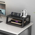 2/3/4-Tier AV Media Stand Desktop or Floor-Standing Audio Rack CD Player Stand Home Corner Stereo Equipments Components Cabinet Multi-Function Open Storage Shelf with Wooden Shelves(A-2 Tier,50cm(19.7