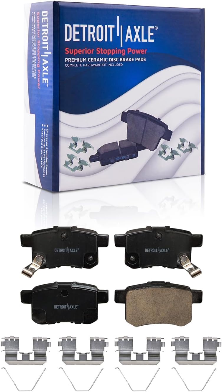 Detroit Axle - Brake Kit for 2013-2017 Honda Accord, Disc Brake Rotors Ceramic Brakes Pads Replacement: 11.54'' inch Front and 11.10' inch Rear Rotor - 10pc Set