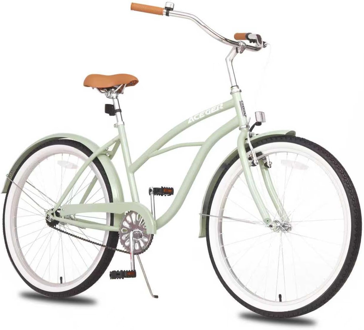 ACEGER Girls Beach Cruiser Bike for Kids 5-13 Years Old, 16' 18' 20' 24' Single Speed Kids Bicycle Included Coaster Brake, Front and Rear Reflectors, 24' 7 Speeds with Dual Brakes