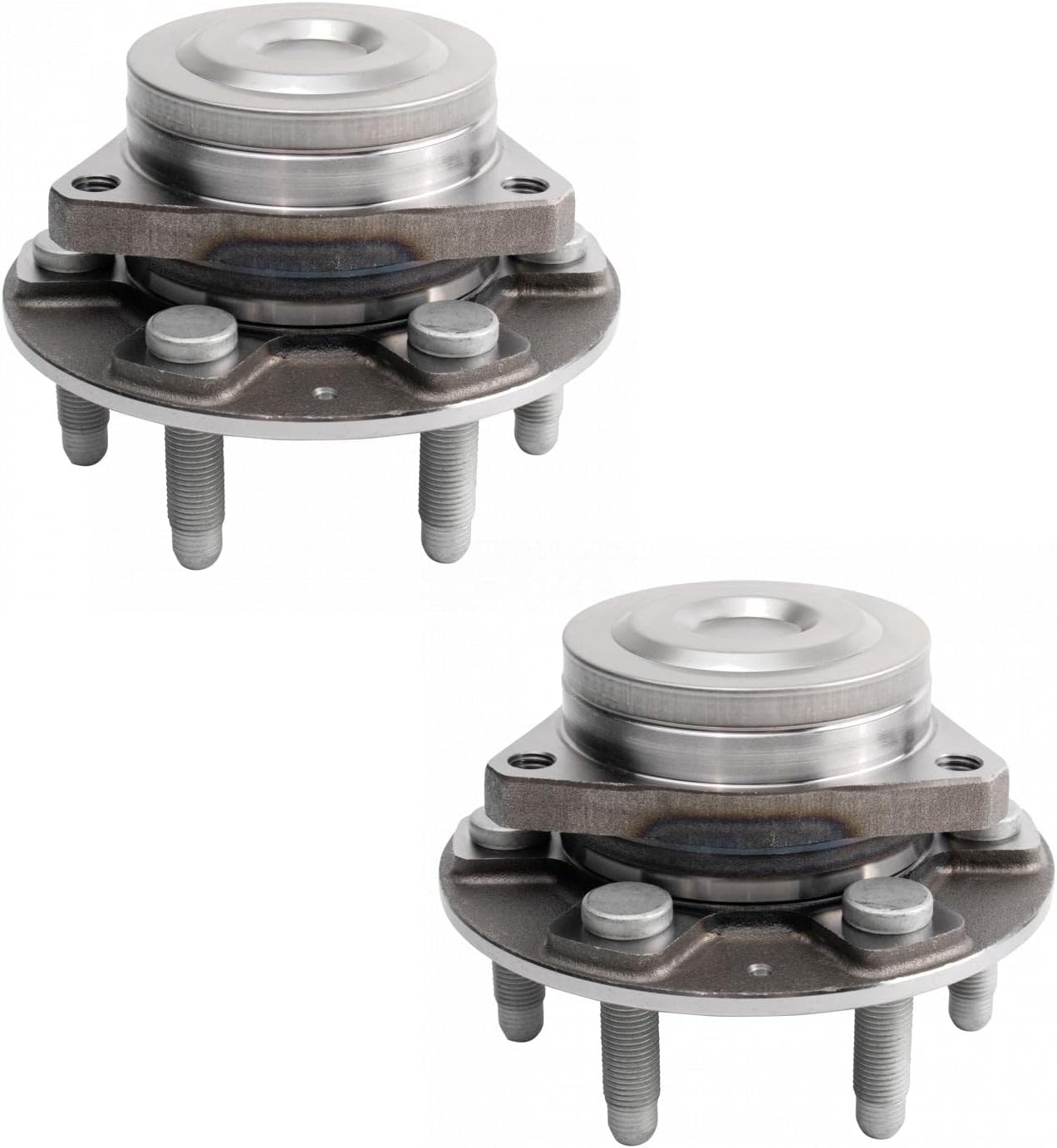 TRQ Rear Left and Right Wheel Bearing and Hub Assembly Set 2 Piece Compatible with 18-22 Buick Enclave FWD 17-22 Cadillac XT5 FWD 20-22 XT6 FWD 18-22 Chevrolet Traverse FWD 17-22 GMC Acadia FWD