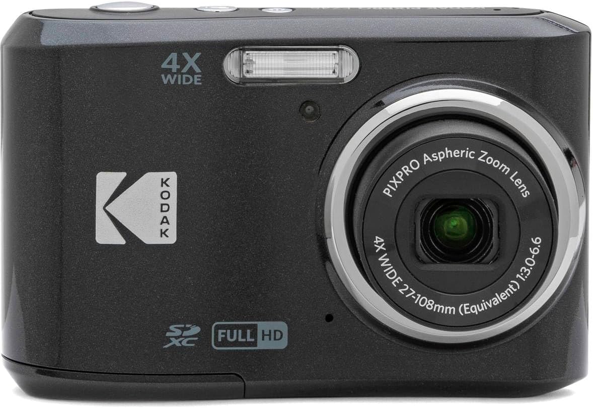 Kodak PIXPRO FZ45 Digital Camera, 16MP Point & Shoot with 4X Optical Zoom, 27mm Wide Angle, 2.7 Inch LCD, 1080p Video, Black