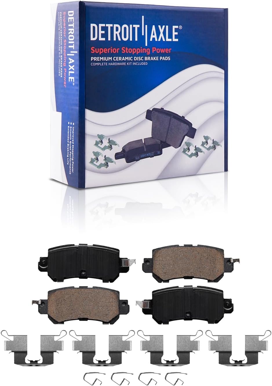 Detroit Axle - Brake Kit for 2013 2014 2015 Mazda CX-5 Disc Brake Rotors Ceramica Brakes Pads w/Hardware Front and Rear Replacement