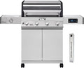 Monument Grills Denali Series, Denali 405 4-Burner Liquid Propane Gas Smart BBQ Grill Stainless Steel with Smoke Box(2 items)