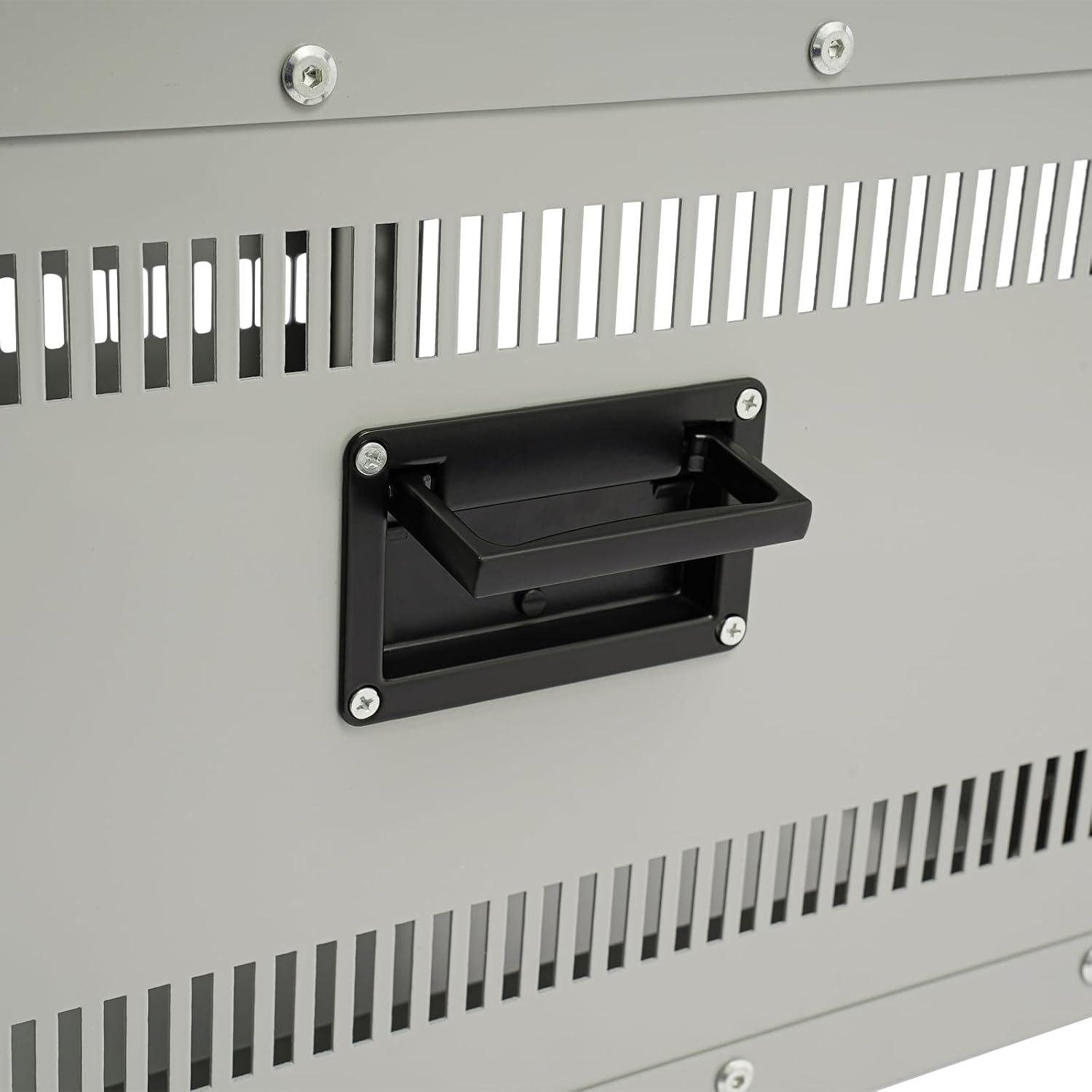 6U AV Rack with Wheels, Metal Studio Cabinet with Cable Ports, 22.4' x 19.8' x 15.1', Portable Home Studio Racks, Floor Standing Server Cabinet for Amplifiers, AV Equipment, Computers