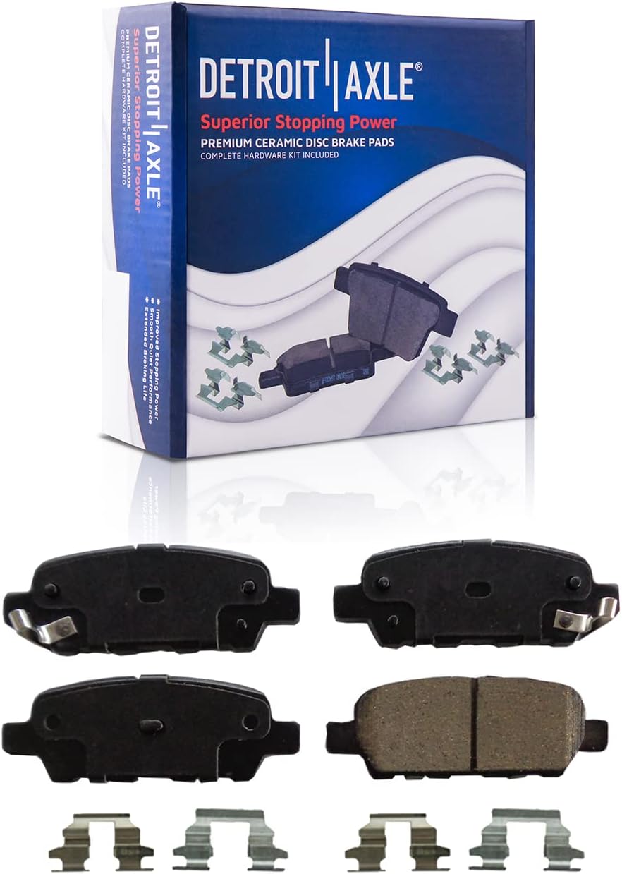 Detroit Axle - Brake Kit for 2007-2013 Nissan Altima Disc Brake Rotors Ceramic Brakes Rear Brake Calipers 2008 2009 2010 2011 2012 Replacement [11.65 inch Front and 11.46 inch Rear Rotors]