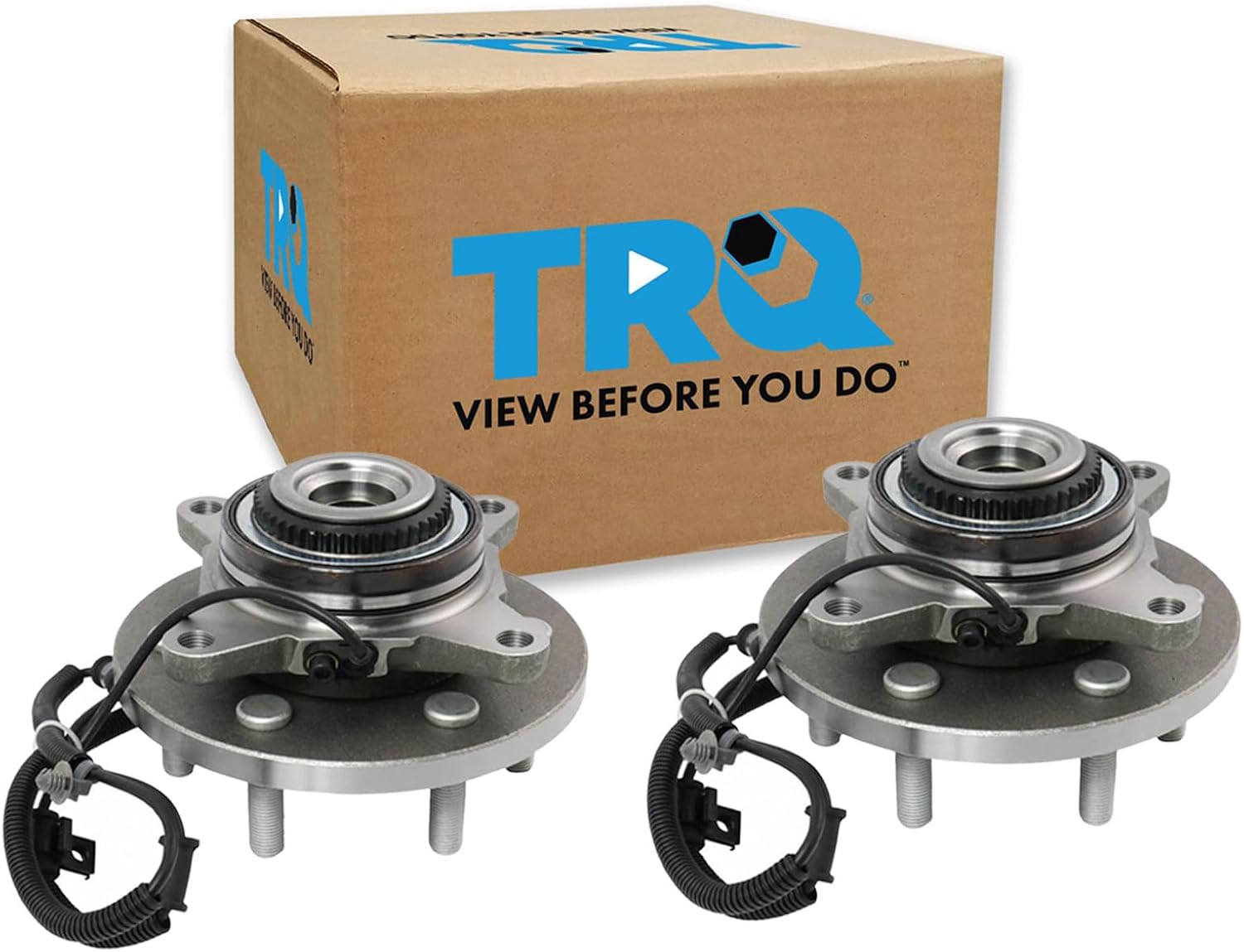 TRQ Front Left and Right Wheel Bearing and Hub Assembly Set 2 Piece Compatible with 2015-2017 Ford Expedition 4WD 2015-2017 Lincoln Navigator 4WD