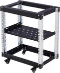 Adjustable Shelf Audio Equipment Rack Cabinet, Home Complete Rack Stereo System for Amplifier, Media Stand Shelving/Av Component Furniture(D 51cm(20 1/8'),51X80.8cm)