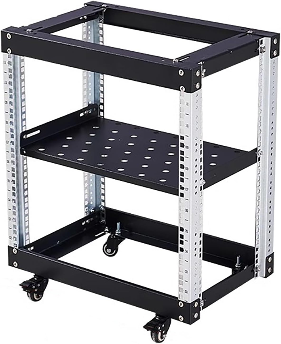 Adjustable Shelf Audio Equipment Rack Cabinet, Home Complete Rack Stereo System for Amplifier, Media Stand Shelving/Av Component Furniture(D 51cm(20 1/8'),51X80.8cm)