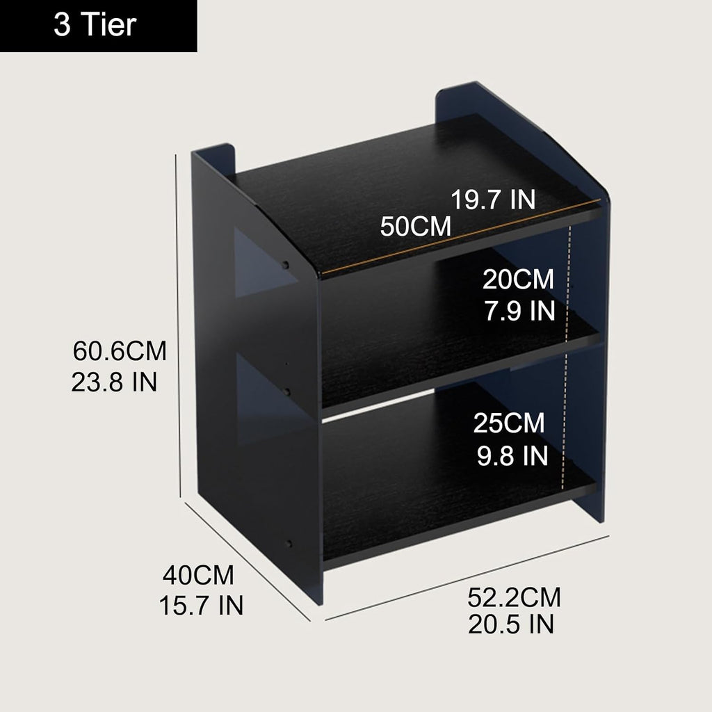 Modern Media Storage Cabinet - Adjustable Audio-Video Stand with Shelves, Home Stereo System Rack, Entertainment Center for DJ, Theater, Office, CD Player - Stylish Audio Rack Tower