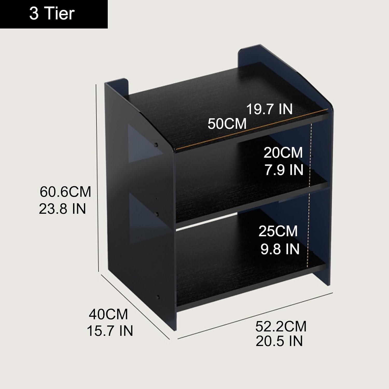 Modern Media Storage Cabinet - Adjustable Audio-Video Stand with Shelves, Home Stereo System Rack, Entertainment Center for DJ, Theater, Office, CD Player - Stylish Audio Rack Tower