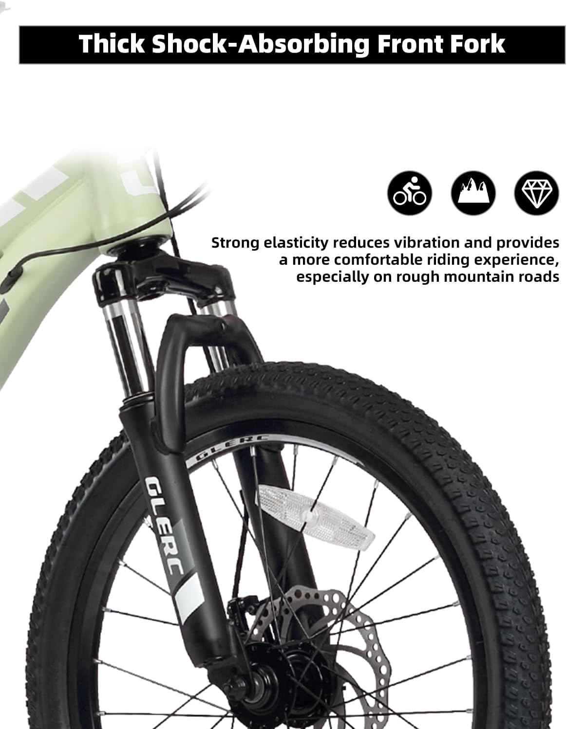 Glerc 20 24 Inch Kids Bike, Kids Mountain Bike for Boys and Girls Ages 6-15, 21-Speed Skyline Bicycle with Front Suspension and Disc Brakes, Multiple Colors
