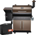 Z GRILLS 2026 Upgrade Wood Pellet Grill Smoker with PID Control, Built-in Storage Cabinet, Rain Cover, 700 sq. in Cooking Area for Outdoor BBQ, Smoke, Bake and Roast