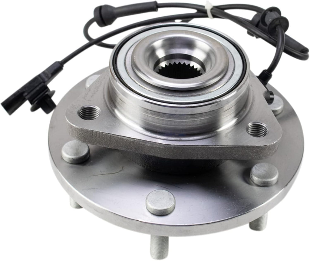 TRQ Front Left and Right Wheel Bearing and Hub Assembly Set 2 Piece Compatible with 2017-2023 Nissan Titan 4WD