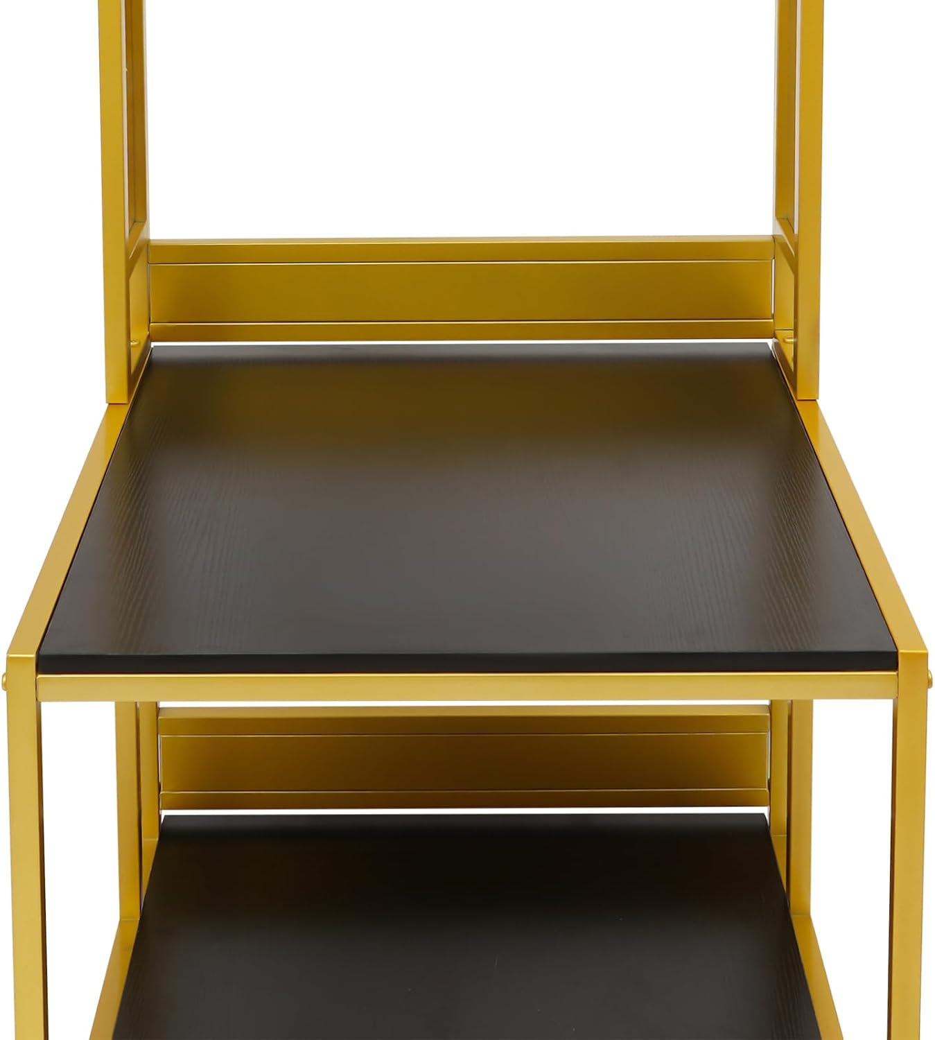 3D Printer Stand with Filaments Storage, 2-Tier 3D Printer Table Cart Desk with Wheels for Workshop Studio Office, 23.6' X 23.6' X 69', 110lbs Capacity (Gold)