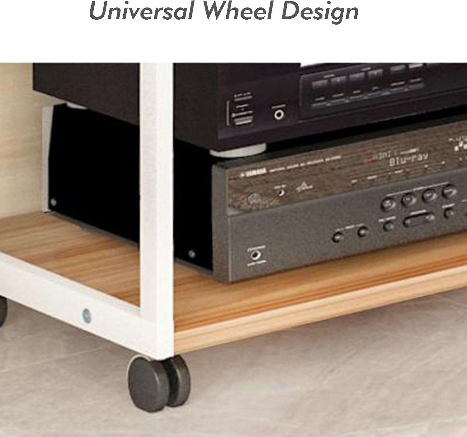AV Media Stand,3-Tier Movable Media Stand Audio/Video Rack,Audio and Video Equipment Storage Rack,Suitable for Offices,Living Rooms,and Study Rooms (Color : Style 2), 18648