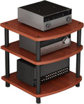 Studio HiFi Stand, AV Media Stand 2/3/4/5-Tier Media Console, Record Player Storage Shelves, Stereo Audio Equipment Rack Mount Shelf for Amplifier, CD(BrownA,60 * 54 * 66.5cm(3Tier))