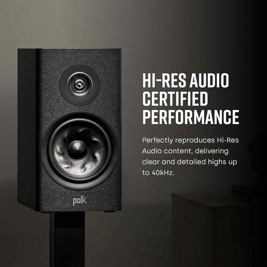 Polk Audio Reserve R200 Large Bookshelf Speaker for Dynamic, Detailed Home Theater Audio, 1' Pinnacle Ring Tweeter & 6.5' Turbine Cone Woofer, Dolby Atmos & IMAX Enhanced, Wall Mountable, White