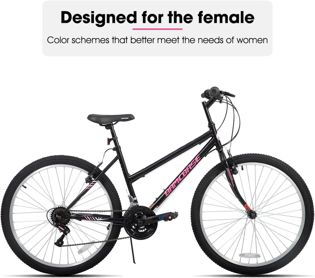 HILAND Adult 26 Inch Mountain Bike, Mens Womens Bicycle, High-Carbon Steel Frame Mountain Bicycle, Sport MTB for Adults, Multi-Color
