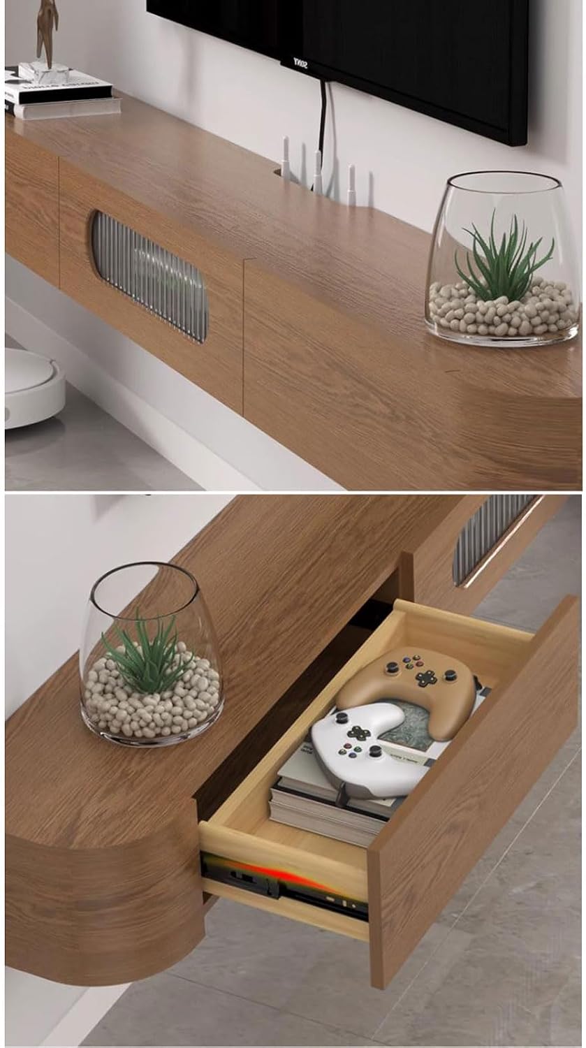 Wall Mounted TV Cabinet Floating TV Shelf Wall Shelf WiFi Router Set top box Toy Storage Shelf Display Shelf TV Board TV Wall Unit Decor Shelf Media TV Console Audio-visual Equipment Shelves 160cm