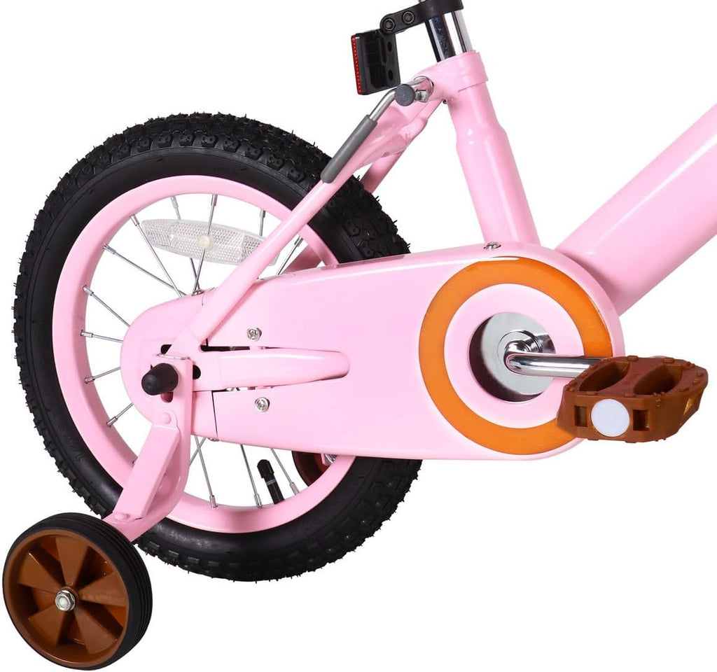 JOYSTAR Vintage Kids Bike with Training Wheels & Basket, 12 14 16 Inch Girls Bike for 2-7 Years Old, Toddler Bikes, Multiple Colors