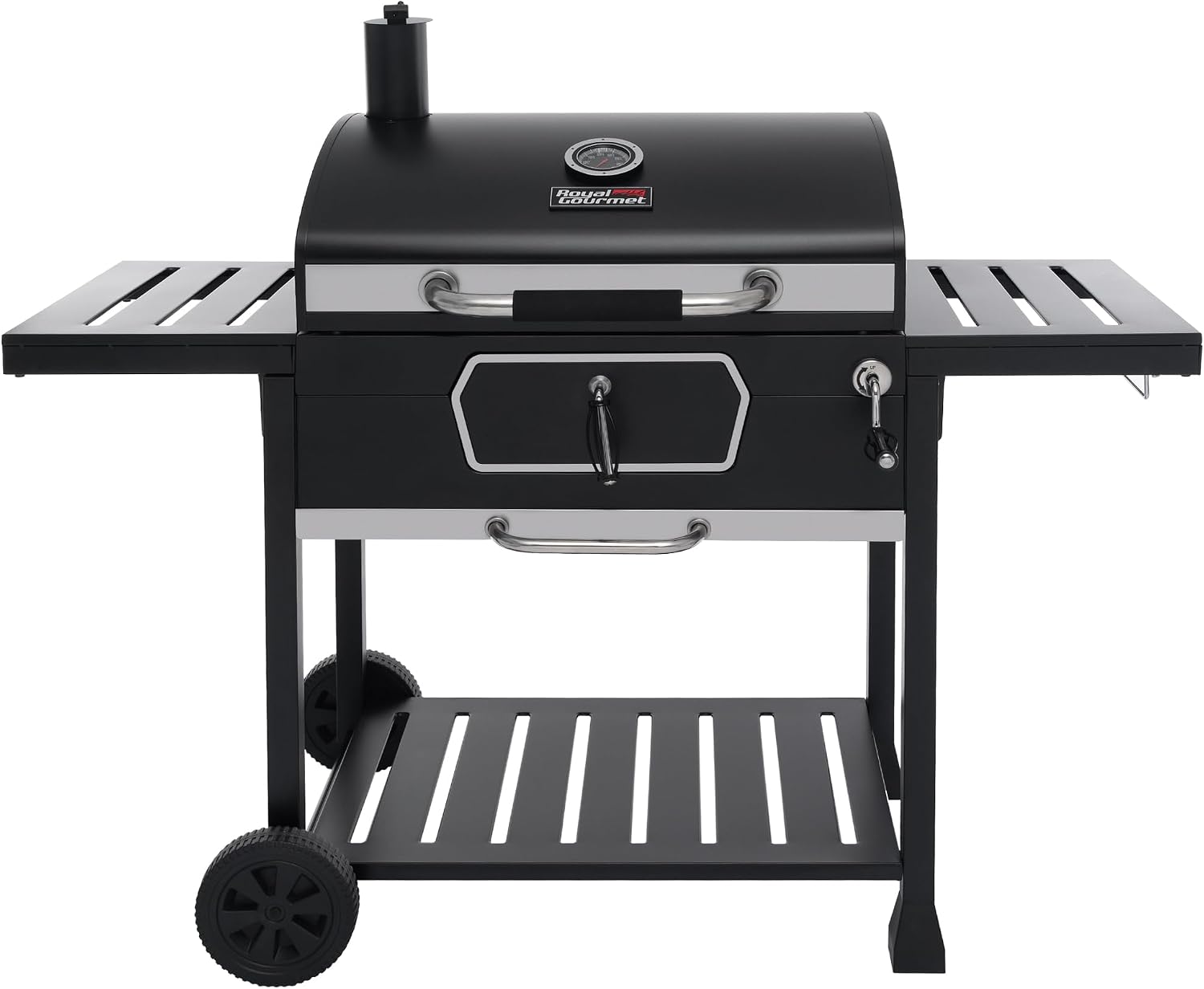 Royal Gourmet CD2030AN 30-Inch Charcoal Grill, Deluxe BBQ Smoker Picnic Camping Patio Backyard Cooking, Black, Large