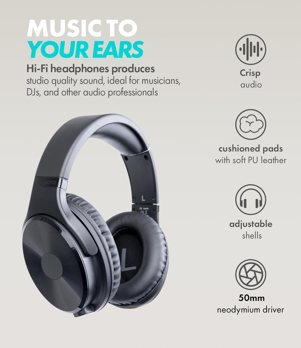Movo Podcast Equipment Bundle for 2 with USB Audio Interface and 2 CastMic Dynamic Podcast Microphone Bundle with Mic Boom Arms and Headphones for Podcasting, Streaming, and Musicians - Podcast Kit