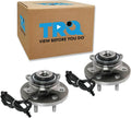 TRQ Front Left and Right Wheel Bearing and Hub Assembly 2 Piece Set for 4 Wheel Drive Models ONLY Compatible with 2015-2017 Ford F150 4x4