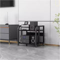 2 3 4 5 Tier Audio Equipment Rack Cabinet for Headphones Monitors Recording Video Game/DVD Shelf Stand Storage Shelf - Record Player Console Cabinet Vintage(2 Tier-H48cm)