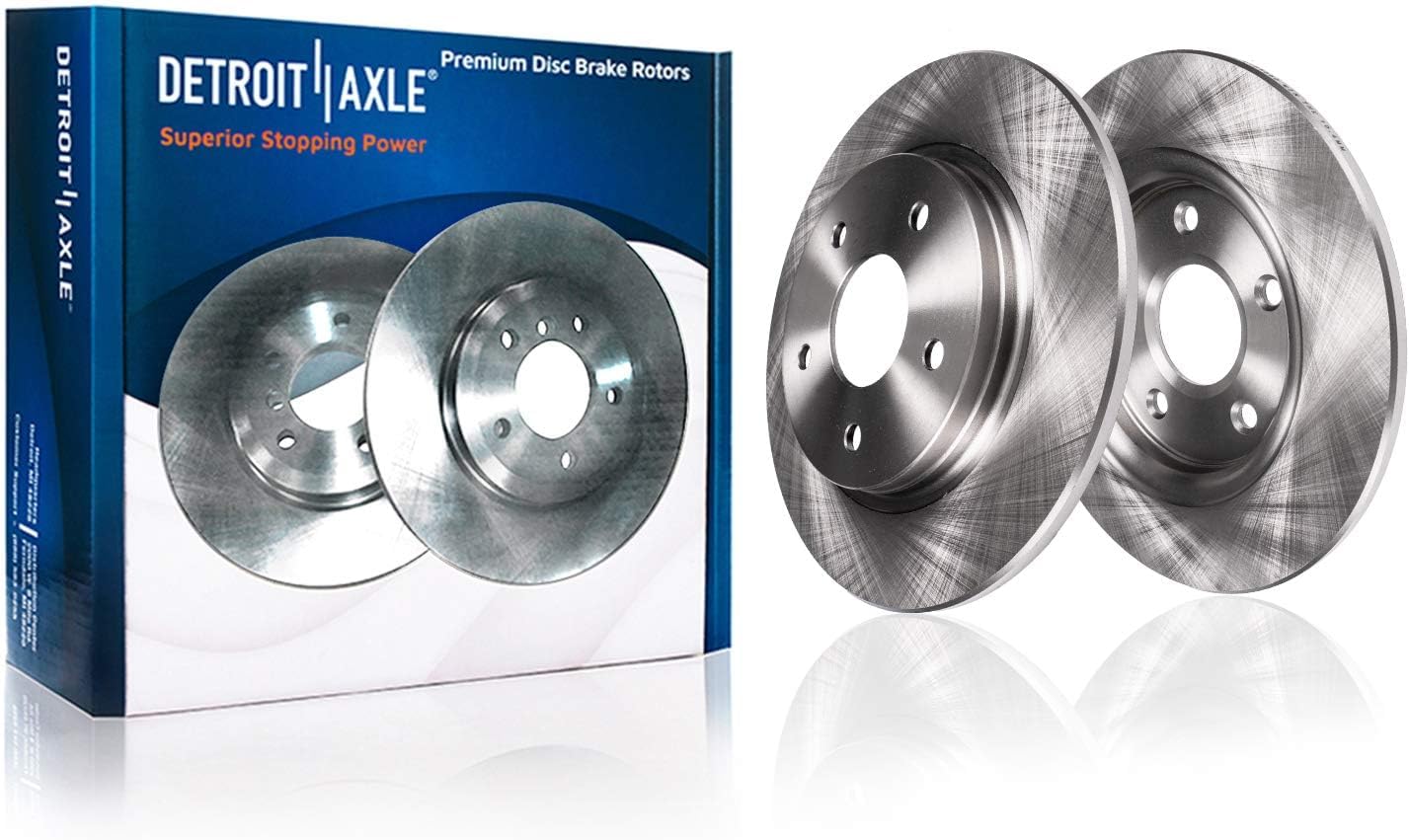 Detroit Axle - 10pc Brake Kit for 2016-2019 Kia Sorento, 2017-2018 Santa Fe Sport, Disc Brake Rotors Ceramic Brakes Pads with Hardware Replacement : 12.60' inch Front and 11.89' inch Rear Rotors