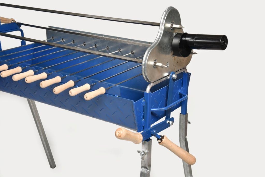 Cyprus Charcoal Barbeque Grill (Foukou) with Lifting Mechanism - Greek Cypriot Motorised Rotisserie