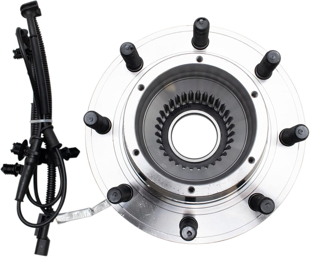 TRQ 2 Piece Front Passenger Side Wheel Bearing & Hub Assembly Set 4WD Compatible with 2017-2022 Ford F-350 Super Duty