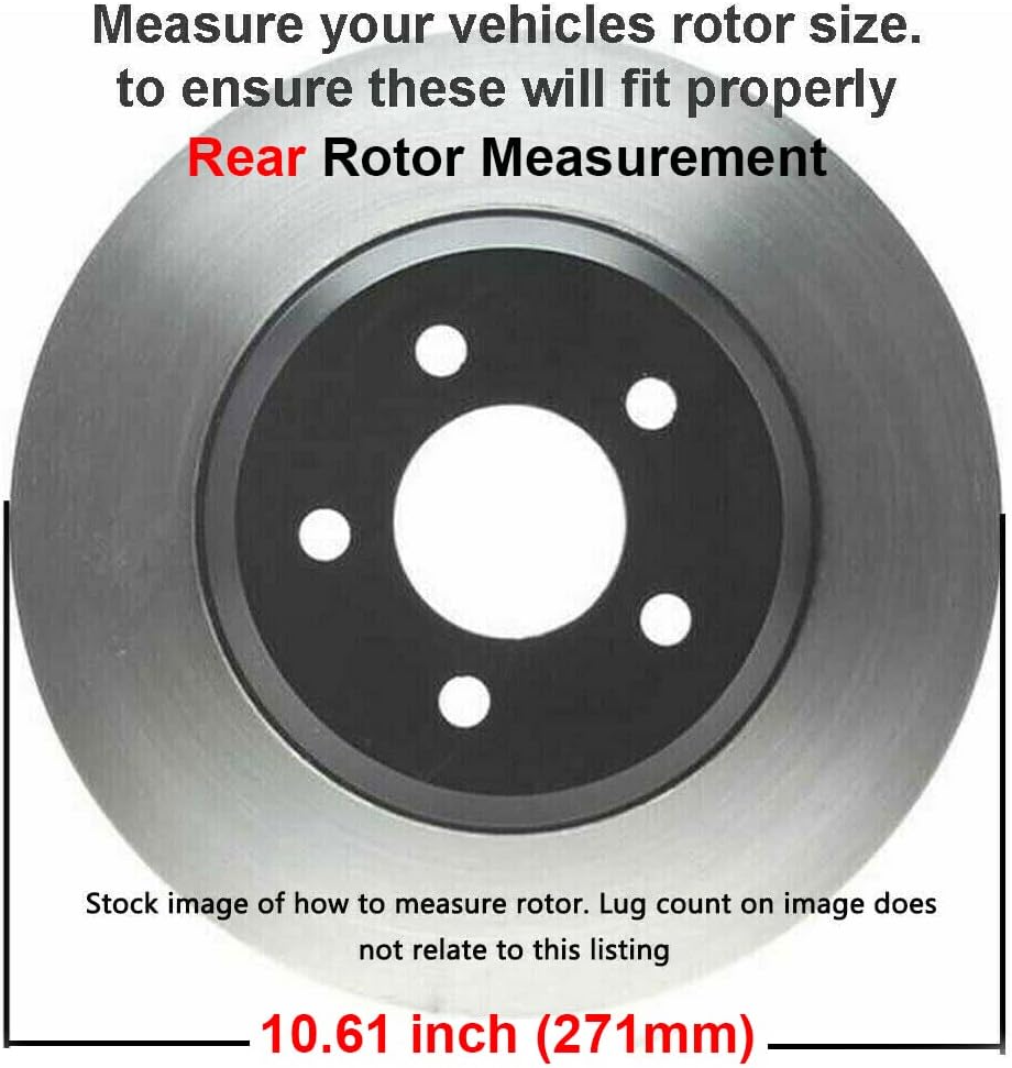 Detroit Axle - Brake Kit for 2012-2018 Ford Focus 2013 2014 2015 2016 2017 Disc Brake Rotors Ceramic Brakes Pads Replacement : 10.94'' inch Front & 10.67'' inch Rear Rotors