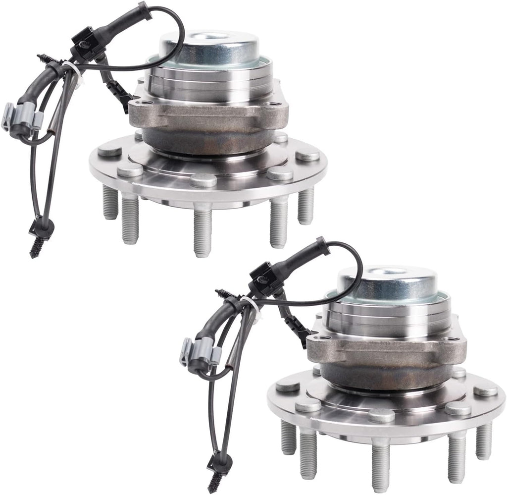 TRQ Front Wheel Bearing and Hub Assembly Set 2 Piece Compatible with 18-21 Chevrolet Express 3500 14040LB GVW 18-19 Express 4500 14040LB GVW 18-21 GMC Savana 3500 14040LB GVW 2019 Savana 4500 14040LB