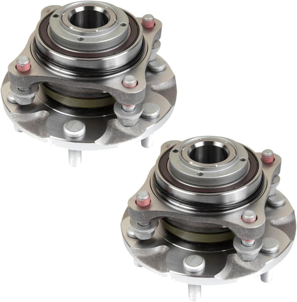TRQ Front Left and Right Wheel Bearing and Hub Assembly 2 Piece Set for REAR WHEEL DRIVE MODELS ONLY Compatible with 05-15 Pre Runner 2WD 03-23 Toyota 4Runner 2WD 07-14 FJ Cruiser 2WD 16-23 Tacoma 2WD