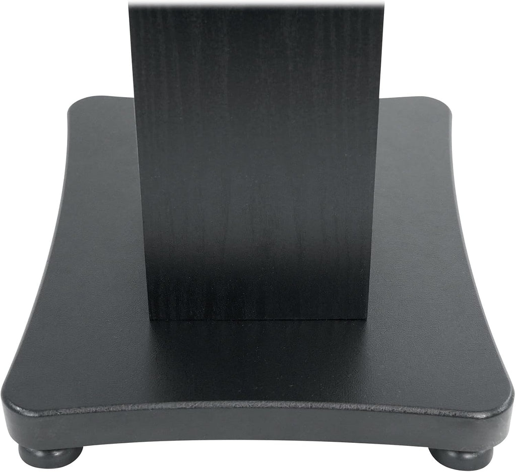 Rockville SS36B Pair Premium 36' Home Speaker Stands, 100Lbs Capacity, Black Wood Grain, Dual Top Platforms, Brass and Rubber Spikes, Isolation Pads, for Bookshelf and Surround Sound Speakers