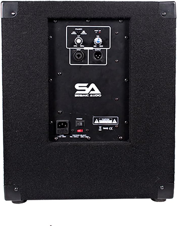 Seismic Audio - Mini-Tremor_Pair - Pair of Powered 12' Pro Audio/DJ Subwoofer Cabinets - Active 12 Inch PA/DJ/Band Live Sound Subwoofers