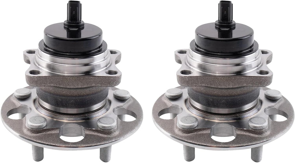 TRQ Rear Driver and Passenger Side Wheel Bearing and Hub Assembly Set 2 Piece Compatible with 19-23 Toyota RAV4 Front Wheel Drive Japan Built Models 1st VIN Digit J 20-23 Camry Front Wheel Drive
