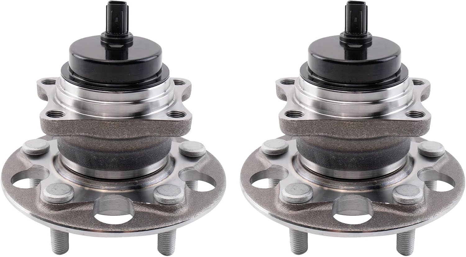 TRQ Rear Driver and Passenger Side Wheel Bearing and Hub Assembly Set 2 Piece Compatible with 19-23 Toyota RAV4 Front Wheel Drive Japan Built Models 1st VIN Digit J 20-23 Camry Front Wheel Drive