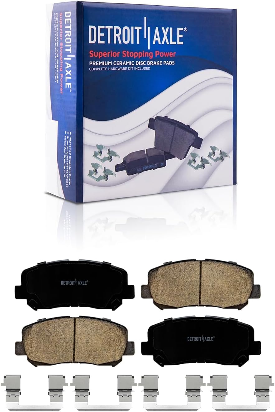 Detroit Axle - Brake Kit for 2013 2014 2015 Mazda CX-5 Disc Brake Rotors Ceramica Brakes Pads w/Hardware Front and Rear Replacement