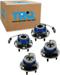 TRQ 2 Piece Front Rear Wheel Bearing & Hub Assembly Set Compatible with 2002 Buick Rendezvous 2005 Terraza Chevrolet Uplander Venture 2002-2004 Oldsmobile Silhouette 2001-2005 Pontiac Aztek Montana S